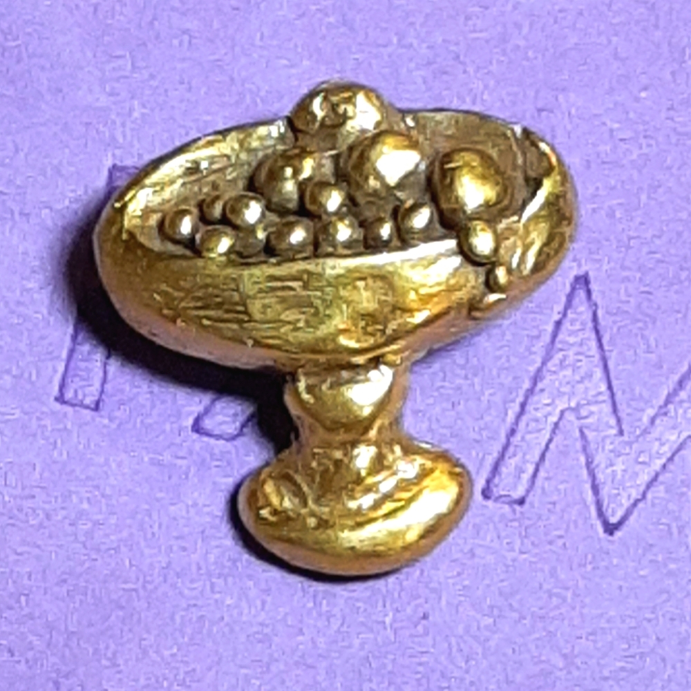 Mal PMA | Gold Tone, Bowl of Fruit Brooch/Pendant